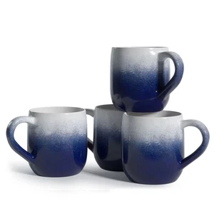 Set of 4 Large 16oz Ceramic Coffee Mugs – Stoneware Coffee Mug Tea Cup Set, 5... - Picture 1 of 9