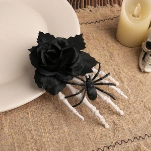 Vintage Ghost Claw Hair Clip Gothic Personality Skull Clip Halloween - Picture 1 of 5