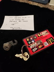 ORIGINAL VINTAGE CHICAGO LOCK 3/8" CAM LOCK. MATCHING NUMBERS #2257 - Picture 1 of 6