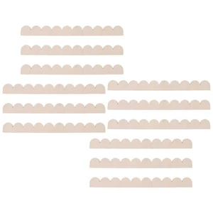  Tiras de madera festoneada 12 piezas: borde de marco de madera festoneada sin terminar para - Imagen 1 de 12