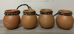 Pflanzgefäße aus Terrakotta Ton Kollektion 4 Stück baumelnde Hängetöpfe - Bild 1 von 6