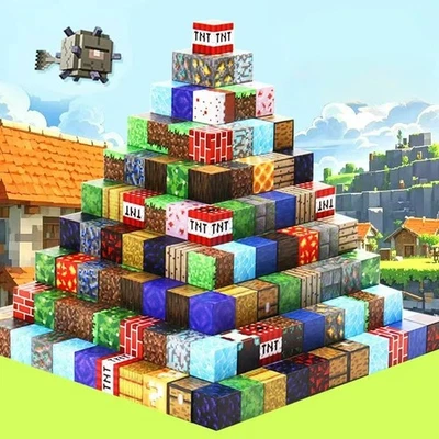 500PCS Magnetic Minecraft Building Blocks Set W/Doll Puzzle Kids Children Gifts - image 1 of 4