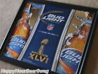 Bud Light NFL Super Bowl XLVI Mirror beer sign pub bar Giants Patroits football