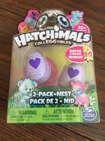 New Hatchimals CollEGGtibles 2 Pack plus Nest Season 1 Purple Egg BB2
