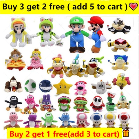 Super Mario Bros Plush Toys Stuffed Soft Collection Doll Kids Birthday Gifts Cover