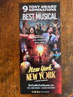 New York New York  Ad/Flyer  Broadway Musical Nyc 2023 Tony Winner