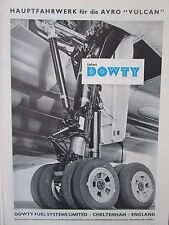1/1963 PUB DOWTY AVRO VULCAN BOMBER TRAIN ATTERRISSAGE ORIGINAL GERMAN AD