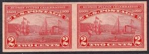 #373 SUPERB MNH OG-Steamship-Imperforated Horizontal PAIR! (REM #373-4) - Picture 1 of 2