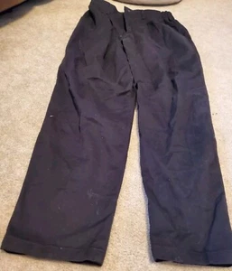 (D) LEE Women's Black Relaxed Fit Straight Leg Stretch Dress Pants sz 18 Long - Picture 1 of 2
