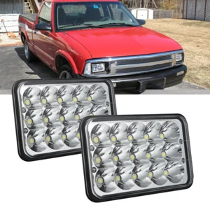 Pair 4x6'' LED Headlights Hi/Lo Beam For Chevrolet S10 Blazer 1995-1997 Pickup - Picture 1 of 13