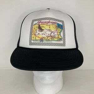 Pennsylvania State Foam Trucker Hat Black And White SnapBack Winner Sri Lanka - Picture 1 of 14