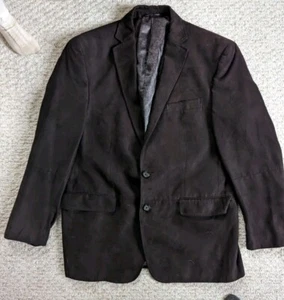 Ralph Lauren Chocolate Brown Velvet Cotton Blazer Made for Dillards 42R - Picture 1 of 11