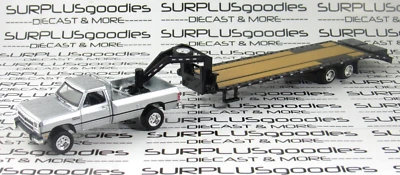 Greenlight Silver 1992 DODGE RAM 250 D250 Power Ram Pickup w/Gooseneck Trailer - Image 1 of 4