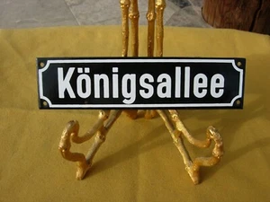 VINTAGE METAL SIGN – GERMAN CITY KÖNIGSALLEE - ADVERTISING - Picture 1 of 3