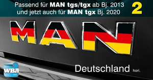W.B.A. Aufkleber passend für Man Emblem TGX ab Bj. 2013-19 Motiv: Deutschland 2 - Bild 1 von 9