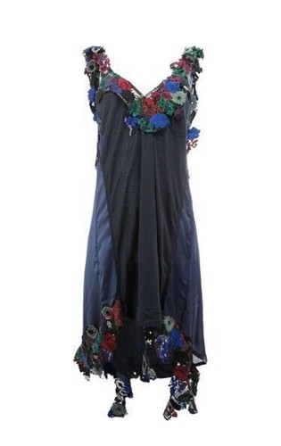 Abito asimmetrico Sacai impreziosito da fiori taglia 2