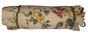 Vintage WAVERLY Garden Room Yellow Floral Manor Bolster Throw Pillow 18" Classic - Picture 1 of 7