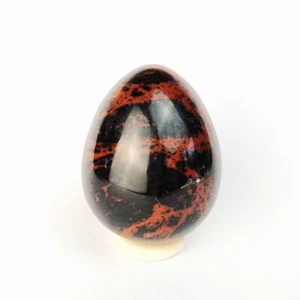 Mahogany Obsidian Egg w Red-Brown Swirls - Picture 1 of 4