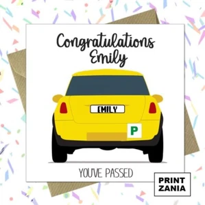 Personalisierte Karte L-Kennzeichen Fahrprüfung bestanden gut gemacht Glückwunsch AJX - Bild 1 von 6