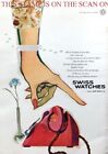 1960 ADVERT Swiss Watch Industry Wristwatches : Original Vintage Print Ad E15/D