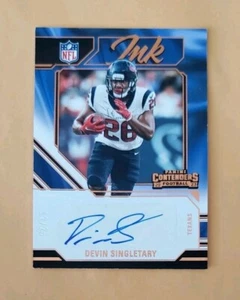 2023 Contenders NFL Ink Bronze /25 Devin Singletary #29 Auto SSP - Picture 1 of 4