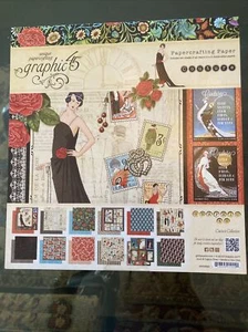 2013 Graphic 45 Couture 8x8 8" Scrapbooking Paper Pad NEW Vintage Ladies Fashion - Picture 1 of 1