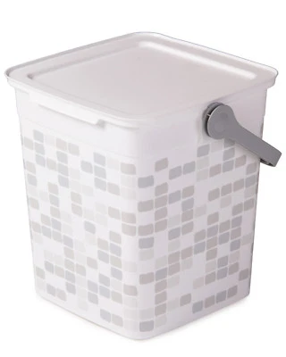 Waschmittelbox Mosaik Eimer mit Deckel Waschpulverbox Waschmittelbehälter Henkel - Bild 1 von 3