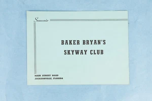 Vintage 1940er Weltkrieg Bäcker Bryans Skyway Club, Florida Souvenirordner Foto - Bild 1 von 4