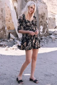 Spell & the Gypsy "Rosa" mini dress in Coal size XS/UK8 - Picture 1 of 8