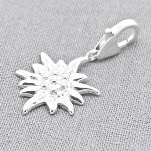 925 Sterling Silber Charm Armband Anhänger Trachten Dirndl Oktoberfest Edelweiss - Bild 1 von 4