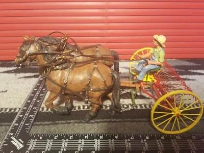 Ertl John Deere Sulk Rake w/Team & Driver 1/16 By Fox Fire Farms  - Image 1 of 4