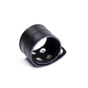 Genuine Leather Lock Ball Scrotum Bound Stretcher Delay Ring - Picture 1 of 5