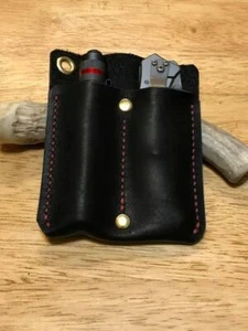 Black Leather EDC Pouch Wallet EDC Pocket Pouch EDC Wallet Pocket Organizer - Picture 1 of 3