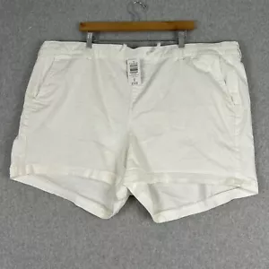 Pantaloncini donna Torrid Feel the Fit 4x bianchi coulisse vita tasche casual nuovi con etichette - Foto 1 di 14