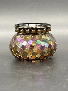 Partylite Global Fusion Mosaik Windlicht Teelichthalter Kerzenperlen - Bild 1 von 5