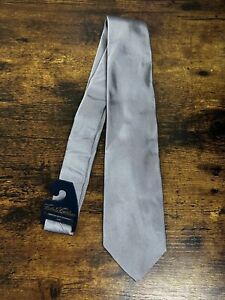 Brooks Brothers Shiny Gray Tie 100% Silk Men's Necktie 58"