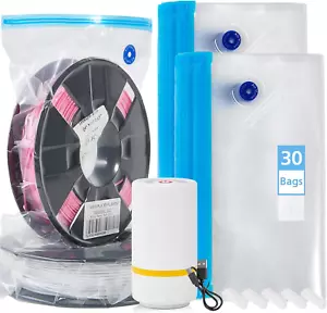 30 Pezzi Sacchetti Conservazione Filamenti Stampante 3D Kit Sigillati Sottovuoto con Uso 13,4X11,8" - Foto 1 di 1