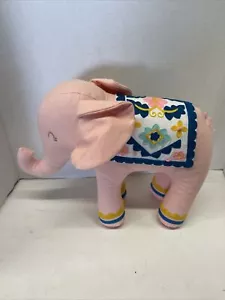 Pillowfort Pink Elephant Throw Pillow Embroidered Decorative Decor 12x 14.5 - Picture 1 of 8