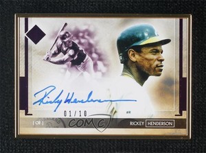 2020 Transcendent Collection Variations Purple /10 Rickey Henderson Auto HOF
