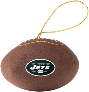 NFL Team New York Jets Plush Football Ornament - Brown - Picture 1 of 1
