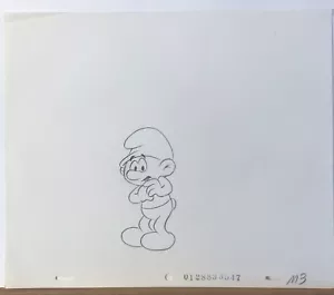 L@@K LOT 8 THE SMURFS Original Animation Production Art Drawings Hanna-Barbera - Picture 1 of 8