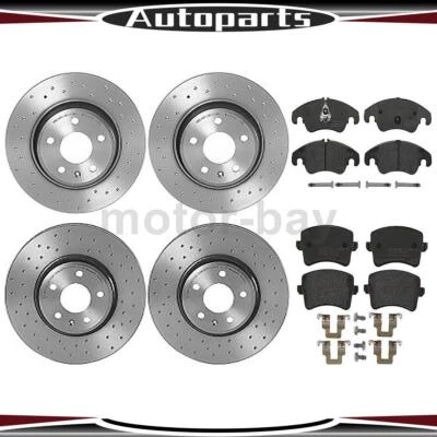 Pastillas de freno y rotores delanteros traseros para Audi A5 Quattro 2011 2010 2009 2008 Foto 1 de 4