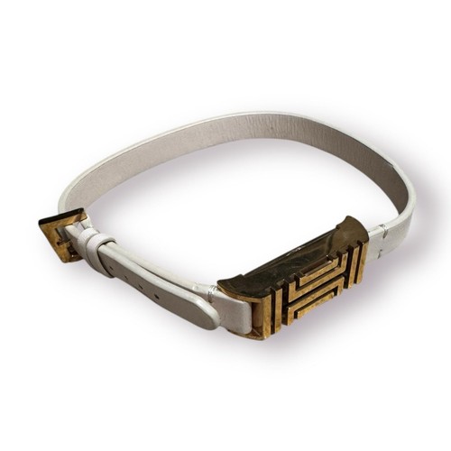 Bracciale doppio avvolgimento Tory Burch rovere bianco chiaro e oro Fitbit Fret
