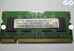 512MB DDR2-667MHz PC2-5300 Notebook RAM. SAMSUNG M470T6554EZ3-CE6 FREE POST - Picture 1 of 1