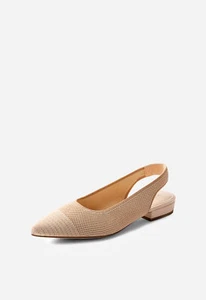 Women knit Flat Shoes Pointed Toe Slingback Low Heel Comfortable Flat Shoes - Picture 1 of 20