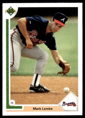 1991 Upper Deck #419 Mark Lemke Atlanta Braves - Image 1 of 2