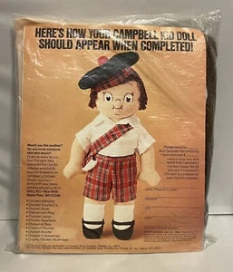 Vtg 1980 Campbell Soup Kid Boy Doll Needlework Kit NOS Sealed Adorable! - Picture 1 of 4