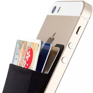 Universal Adhesive Pocket -Stick-On Wallet Card Holder Pouch Case for Cell Phone - Picture 1 of 55