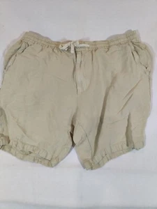 Tommy Bahama Shorts Mens Large Drawstring Beige Outdoor Summer Linen Viscose - Picture 1 of 7