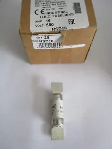 NUEVO BUSSMANN 16 AMP NSD16 HRC FUSIBLE ENLACE - Imagen 1 de 2